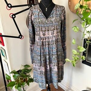 Anthropologie Multicolor Long Sleeve Dress